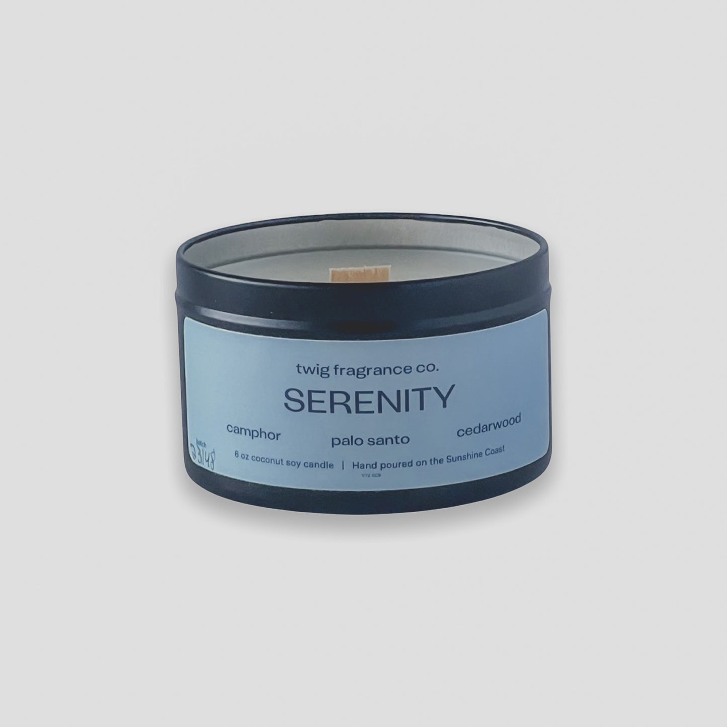 Serenity 6 oz Wood Wick Candle