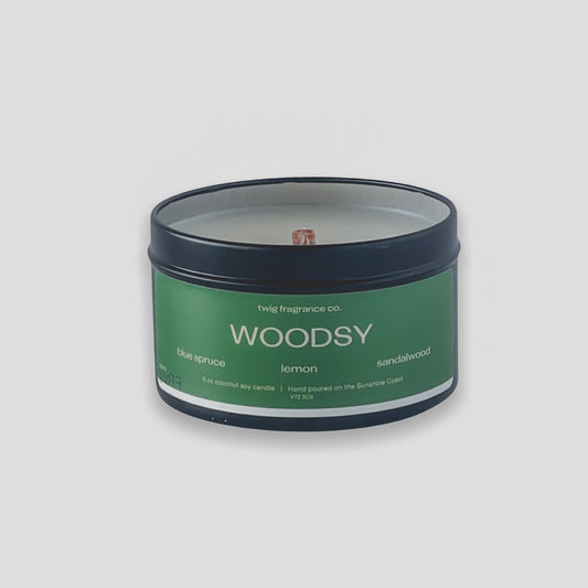 Woodsy 6 oz Wood Wick Candle